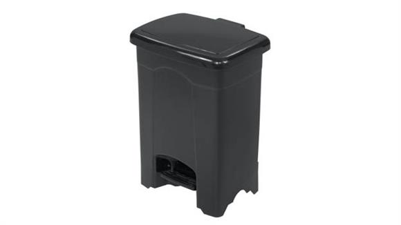Waste Baskets Safco Office Furniture Plastic Step-On Receptacle, 4-Gallon