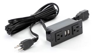 Desk Parts & Accessories Safco Office Furniture Power Module with 2 Power and 2 USB Outlets, 1 Daisy Chain