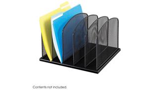 Desk Organizers Safco Office Furniture Onyx™ 5 Upright Sections