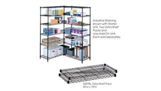 Shelving Safco Office Furniture Industrial Extra Shelf Pack, 36" x 18" (Qty. 2)
