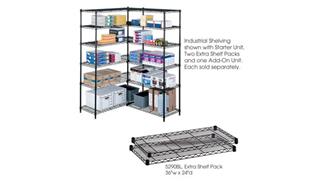 Shelving Safco Office Furniture Industrial Extra Shelf Pack, 24" x 36" (Qty. 2)