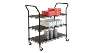 Utility Carts Safco Office Furniture Wire Utility Cart - 3 Shelves