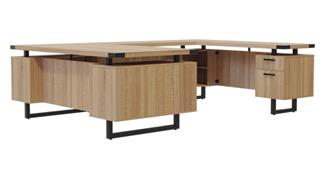 U Shaped Desks Safco Office Furniture 72in x 98in U-Shaped Desk, BBB/BF Pedestals