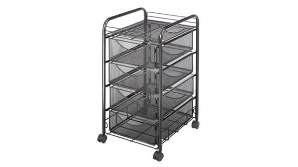 Onyx™ Mesh File Cart with 4 Drawers
