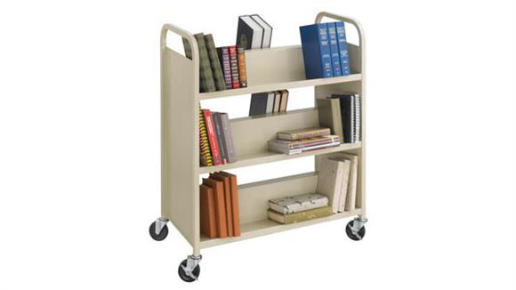 Steel Double-Sided Book Cart