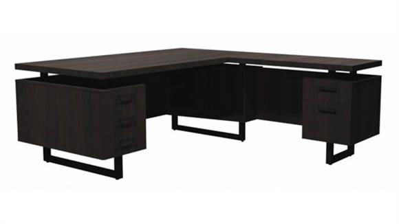 72in x 78in L-Shaped Desk, BBB/BF Pedestals