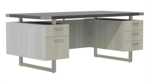 72in W x 36in D Desk with BBB/BF Pedestals