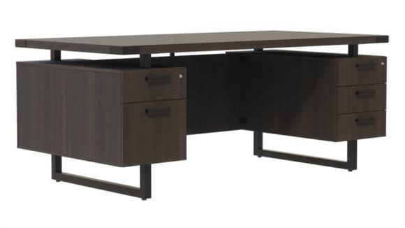 72in W x 36in D Desk with BBB/BF Pedestals