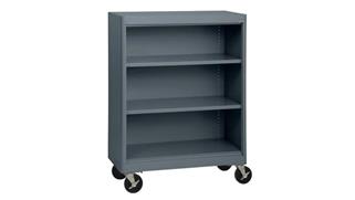 Bookcases Sandusky Lee 36in W x 18in D x 48in H Steel Mobile Bookcase