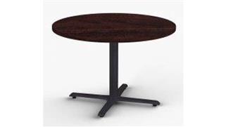 Cafeteria Tables Special T 36" Breakroom and Hospitality Round Table, X-Base