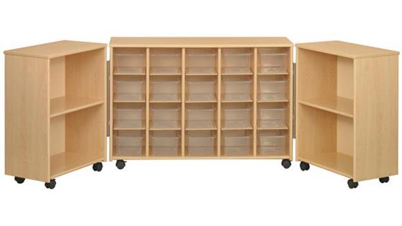 Storage Cubes & Cubbies Stevens Industries Preschool Tri Fold and Roll Sectional Storage with Trays