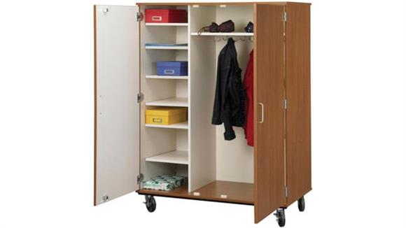 Storage Cabinets Stevens Industries 67" Tall Open Bag / Coat Storage Combination with Doors and Lock