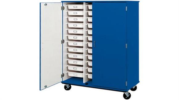 Storage Cabinets Stevens Industries 66" Tall Open Storage with Doors and Slide Out Trays