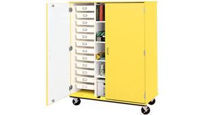 Storage Cabinets Stevens Industries 67" Tall Closed Door Storage with shelves and Pull Out Trays