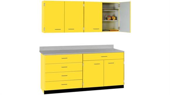 Storage Cabinets Stevens Industries 66" Wide Locking Double Cabinet Suite