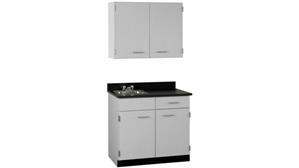 Storage Cabinets Stevens Industries 36" Wide Cabinet Suite with Sink