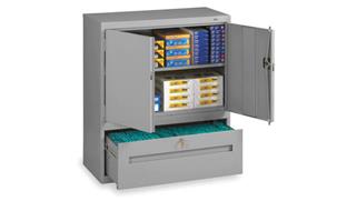 Storage Cabinets Tennsco 42in H Storage Cabinet with File Drawer 