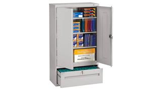 Storage Cabinets Tennsco 64in H Storage Cabinet with File Drawer