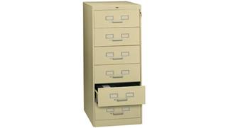 File Cabinets Vertical Tennsco 6 Drawer Card File