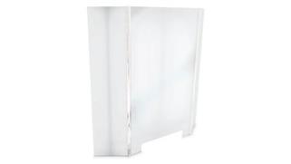 Covid19 Office Sneeze Guards United Visual 68" W x 36"H Three Unframed Panel Desk Barrier with Access Hole