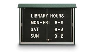 Bulletin & Display Boards United Visual 52in x 40in Letterboard Sliding Door Message Center