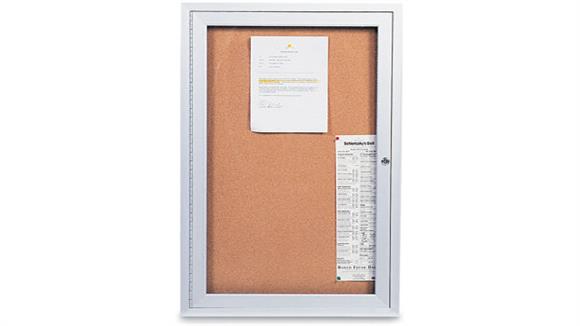 Bulletin & Display Boards United Visual 18" x 24" Indoor Enclosed Corkboard