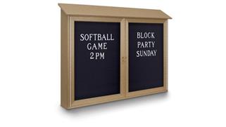 Bulletin & Display Boards United Visual 52in x 40in Letterboard Double Door Message Center