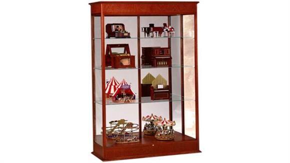 Display Cabinets Waddell Display Cabinet with Sliding Doors and Mirror Back