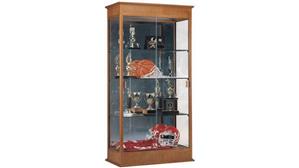 Display Cabinets Waddell Display Cabinet with Sliding Doors and Mirror Back