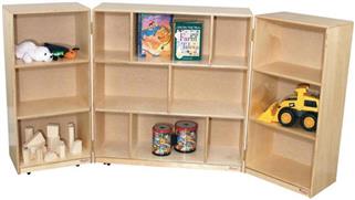 Storage Cubes & Cubbies Wood Designs 3-Section Folding Storage