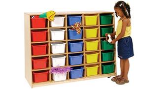 Storage Cubes & Cubbies Wood Designs Tip-Me-Not 25-Tray Storage Unit