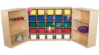 Storage Cubes & Cubbies Wood Designs 25-Tray Tri-Fold Storage