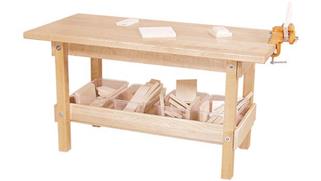 Activity Tables Wood Designs Workbench with Trays & Wood