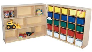 Storage Cubes & Cubbies Wood Designs 25-Tray & Shelf Folding Storage