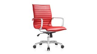 Office Chairs Woodstock Mid Back Leather Chair