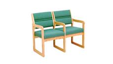 Side & Guest Chairs Wooden Mallet Double Sled Base Chair with Arms
