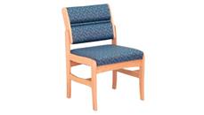 Side & Guest Chairs Wooden Mallet Single Standard Leg Armless Chair Designer Fabric