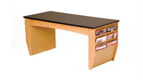 Coffee Tables Wooden Mallet Coffee Table with Magazine Pockets