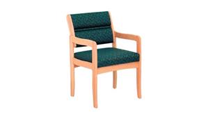 Side & Guest Chairs Wooden Mallet Single Standard Leg Chair Designer Fabric