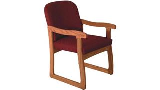 Side & Guest Chairs Wooden Mallet Single Sled Base Chair with Arms