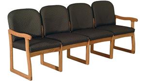 Side & Guest Chairs Wooden Mallet Quadruple Sled Base Sofa