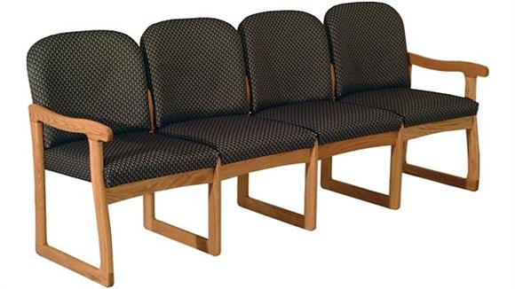 Side & Guest Chairs Wooden Mallet Quadruple Sled Base Sofa