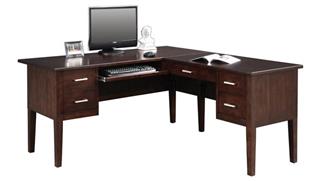 L Shaped Desks Wilshire Furniture 62in W L-Shaped Executive Desk