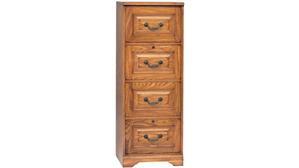 File Cabinets Vertical Wilshire Furniture 18.5in W x 22in D x 53in H  Solid Wood 4 Drawer Vertical File