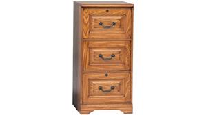 File Cabinets Vertical Wilshire Furniture 18.5" W x 22" D x 41"H Solid Wood 3 Drawer Vertical File