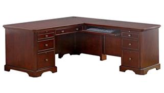 L Shaped Desks Wilshire Furniture 66" W Desk with 42" Return