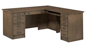 L Shaped Desks Wilshire Furniture 65in W L-Shaped Executive Desk