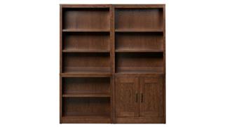 Bookcases Wilshire Furniture 64" W x 72"H Double Bookcase - (4 Pieces)