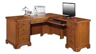 L Shaped Desks Wilshire Furniture 66" W L-Shaped Executive Desk