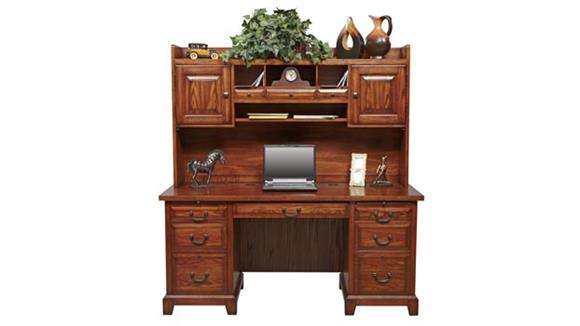 Executive Desks Wilshire Furniture 66" W Executive Desk with Hutch